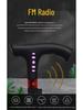 LED Smart Elderly Cane with Alarm, Radio, Retractable Legs & Non-slip Base