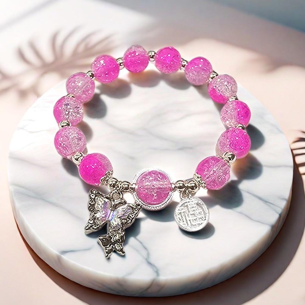 Daisy Popcorn Beaded Bracelet: Elegant Women's Hand Jewelry