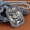 Trendy Simple Ancient Greek God of War Pendant Popular Charms Stainless Steel Angel Wings Shield Necklace Mens Jewelry