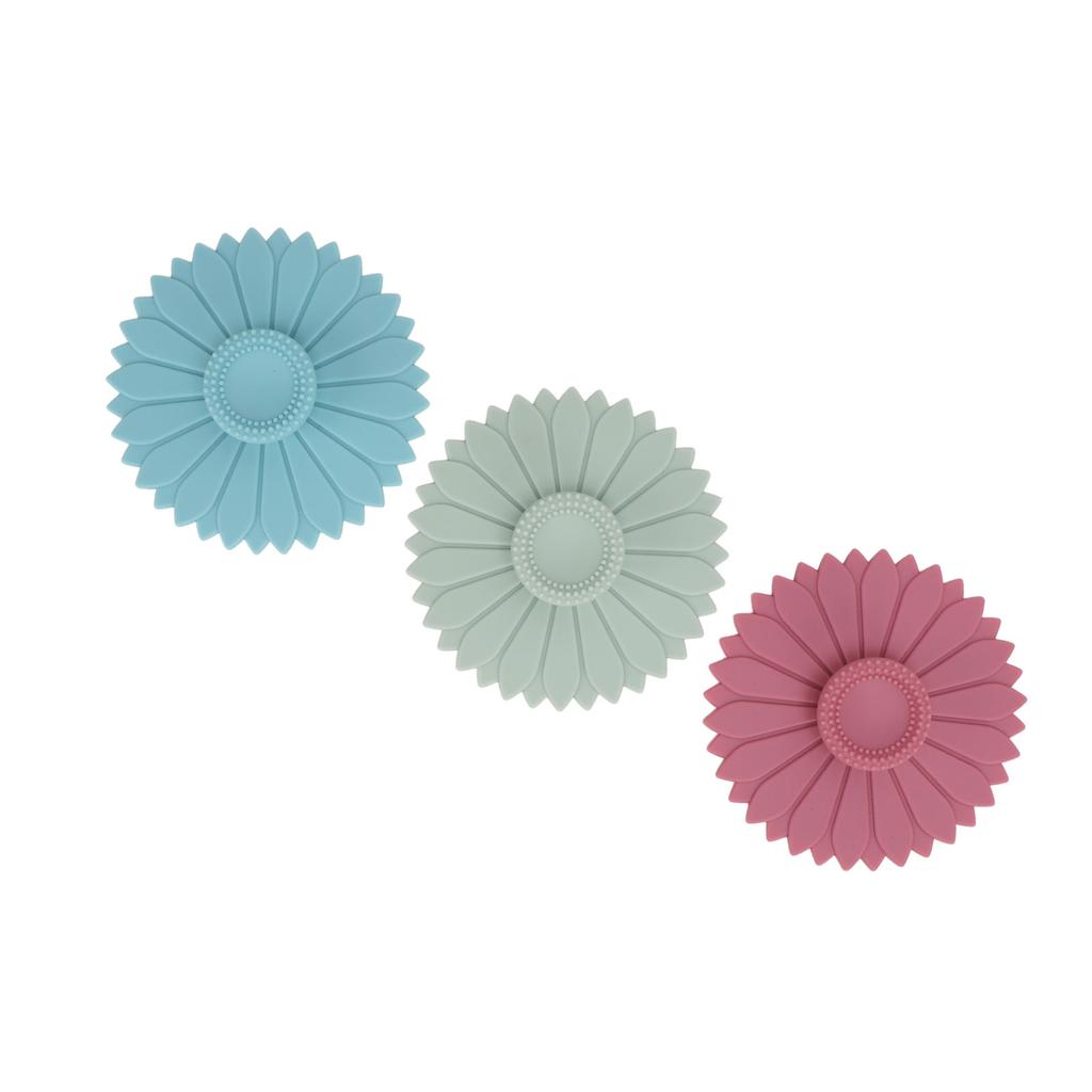 3pcs Silicone Cup Covers Anti Dust Colorful Universal Airtight Seal Reusable Flexible Mug Covers for Office Home