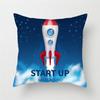Cartoon Astronaut Rocket Spaceship Sofa Home Bedroom Decoration Pillowcase Kids Room Space Theme Cushion Cover