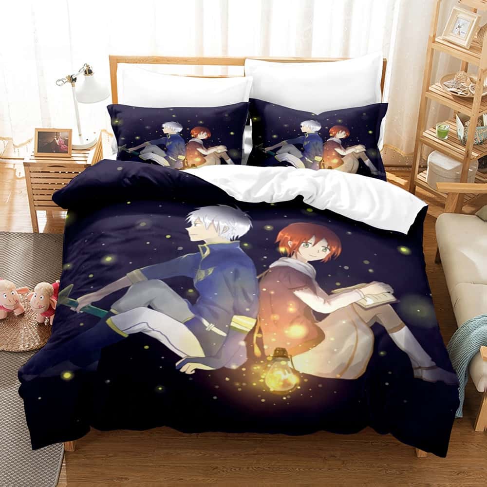

Comforter 3D Print Snow White With The Red Hair Bedding Set Cartoon Anime Three-Piece Set Adult Kid Bedroom S Home Textiles Comforter (quilt)-EU Single(135*200cm)3pcs