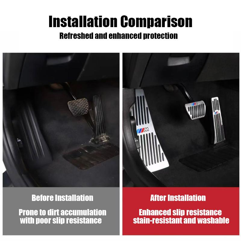 For BMW 1 2 3 4 5 6 7 Series X1 X3 X4 X5 X6 F20-F31 F34 F32 F33 F36 Accelerator Brake Pedals Footrest 3D Covers Car Sticker UF0
