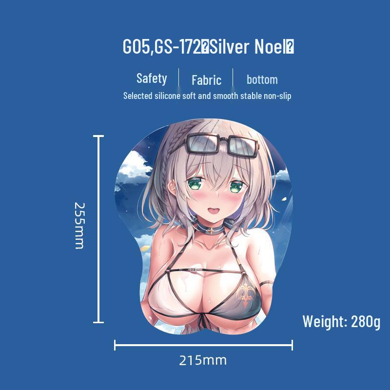 Beautiful Anime 3D Silicone Wrist Rest Mouse Pad - Creative Design, Hot Selling