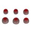 6pcs Earphone Eartips Silicone Soft Noise Isolation 3 Sizes Replacement Earplugs for 4.5‑6.5mm Sound HoleGray Red