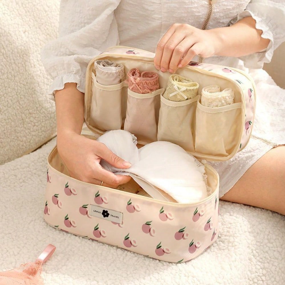 Sac de Rangement pour Sous-vêtements Sac de Rangement de Voyage Sac de Rangement Portable pour Soutiens-gorge Boîte de Rangement pour Vêtements Moulants