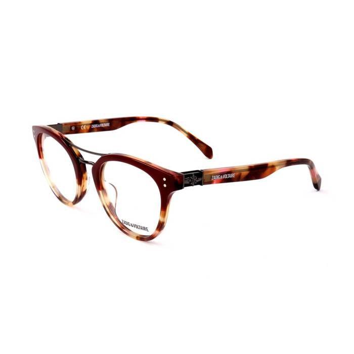 Lunettes de Vue Zadig & Voltaire VZV217 49/21/140 0AFG BURGUNDY FADING TO BROWN HABANA ACETATE WOMAN ZEV FRAME VZV217 0AFG 49 21 140