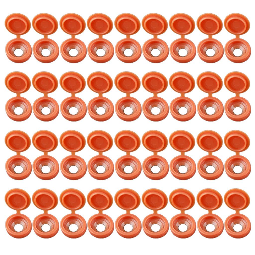 36pcs Screw Decorative S Hinged Screw Foldable Snap Button Hardware Screw Cover for Wardrobe Furniture Cabinet