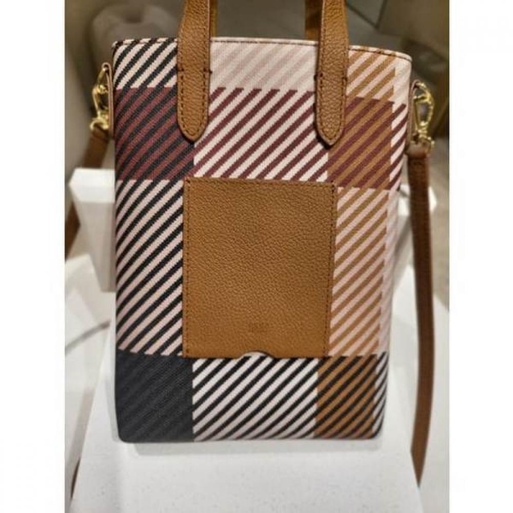 Daks Brown House Check Mini Crossbody Bag Dcwa4f501w2