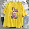 A Toy Rabbit Sitting On The Ground Women T Shirt Cool Fashion Short Sleeve Street Hip Hop Tee Clothes Sport Breathable T-Shirt