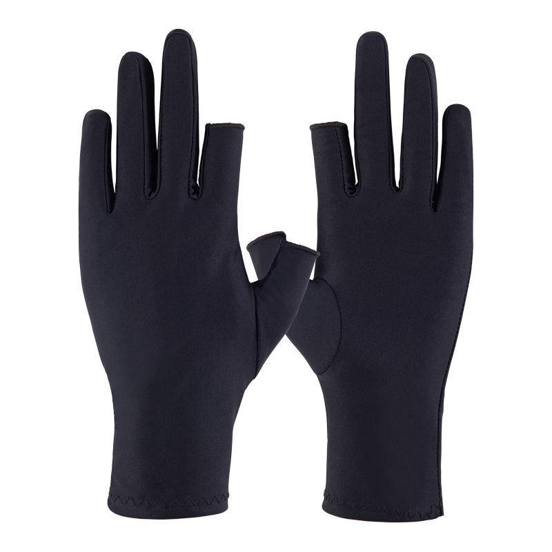 Half-finger Gloves Anti-ultraviolet Driving Gloves Summer Thin Semi-Finger Stretch Ice Silk Sunscreen Gloves