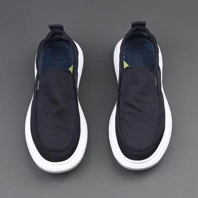Men's Shoes Are Breathable and Comfortable In Summer, Deodorant Canvas Shoes, Men's One-pedal Cloth Shoes, Versatile Thick-soled Lazy Casual Board Sh