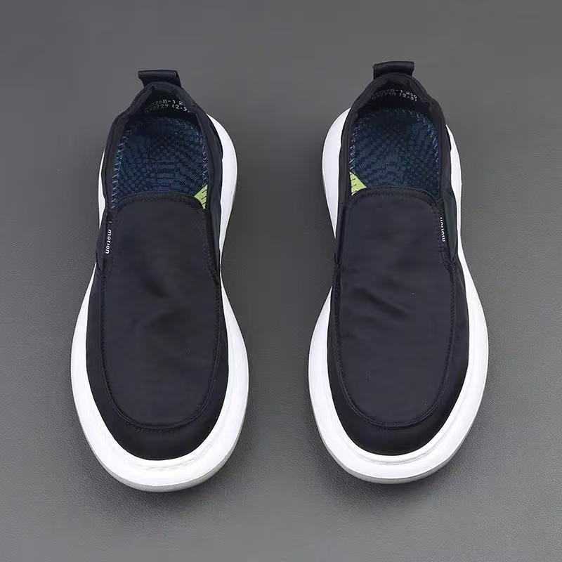 Men's shoes are breathable and comfortable in summer, deodorant canvas shoes, men's one-pedal cloth shoes, versatile thick-soled lazy casual board sh