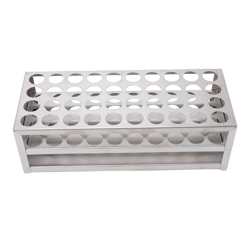 40 Holes Test Tube Rack Stainless Steel Centrifuge Tube   for 21mm Tubes Laboratory Experiments