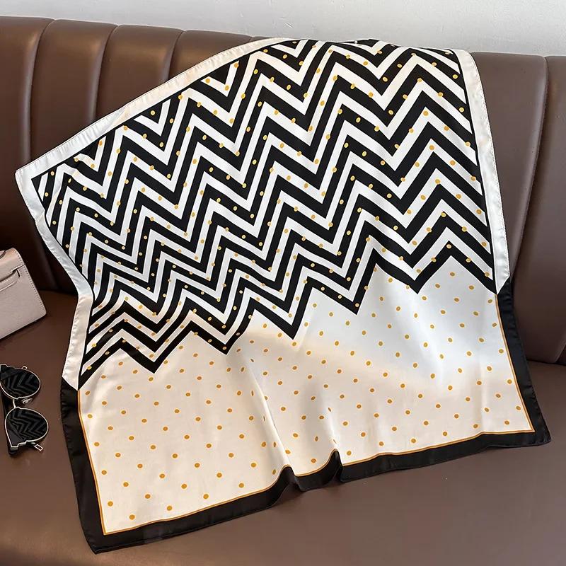 Fashion Scarves for Women Shawl Horse Print Silk Satin Hijab Scarf Female 70*70cm Luxury Brand Square Shawls Scarfs For Ladies