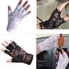 Women Gothnic Party Sexy Dressy Lace Gloves Fingerless Black White Mittens