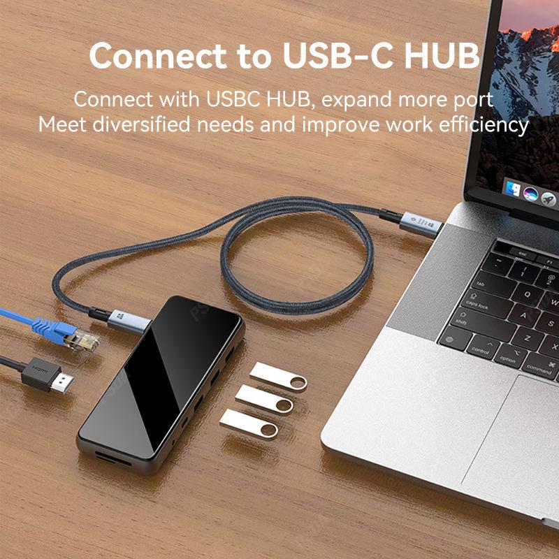 USB4.0 40Gbps Type C to C Cable USB4.0 240W Blazing-Fast Charging Cable 8K60Hz for PS5 Nintendo Switch Galaxy S22 MacBook Pro