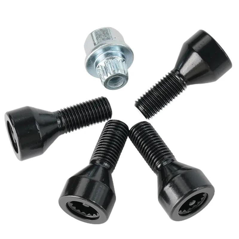 4Pcs Anti-theft Wheel Screw Bolt And Lock Lug Nut Fit For MINI R50 For X6 Car Accessories M12*1.25MM M14*1.5MM