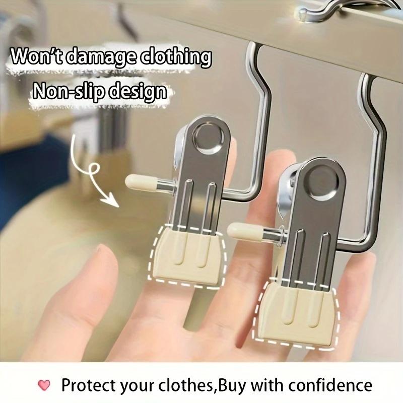 30pcs Stainless Steel Space-Saving Hanger Clips - Versatile Organizer for Hats, Shoes, Pants | Durable & Portable