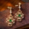 Inlaid with Green Zircon and Trendy New Earring Design, Exquisite, Elegant, Fashionable and Luxurious Accessories for Banquets