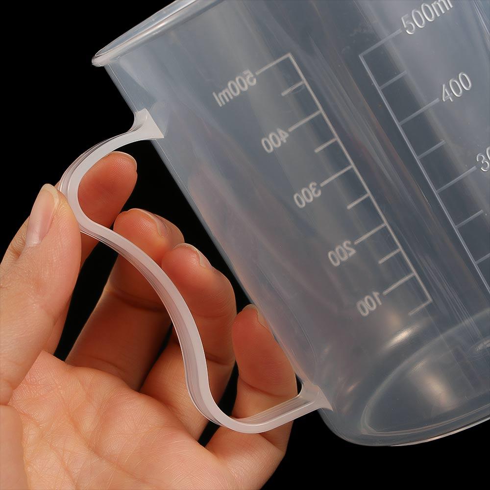 Transparent 250/500/1000/ml Plastic With Handle Measuring Jug Measuring Cup Measuring Cylinder