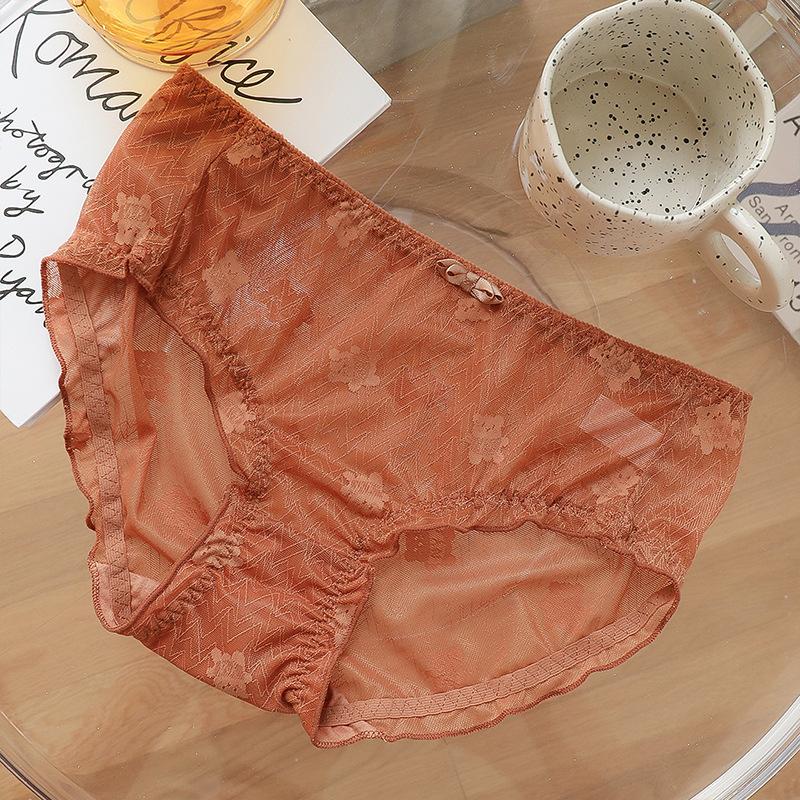 

Женская весенне-осенняя мода Все виды принтов с медведями Сетка Прилегает к коже без следов Не врезающиеся в бедра трусики One size