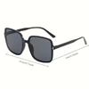 Three Pairs of Classic Box Y2K Solid Color Neutral Fashion Glasses