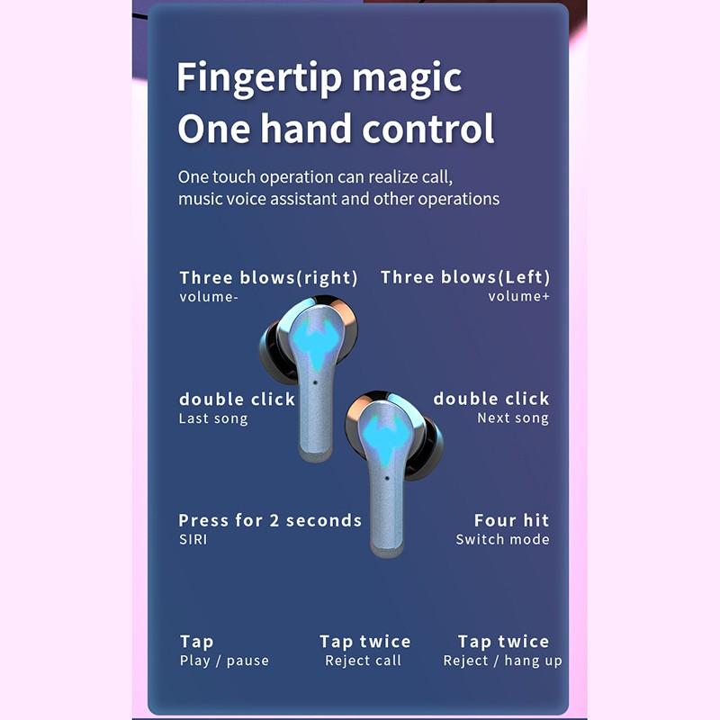 Low Delay Music Game Dual Mode Headset Wireless Earphones 9D Bluetooth 5.2 Headsets TWS Waterproof Headphones with Microphone