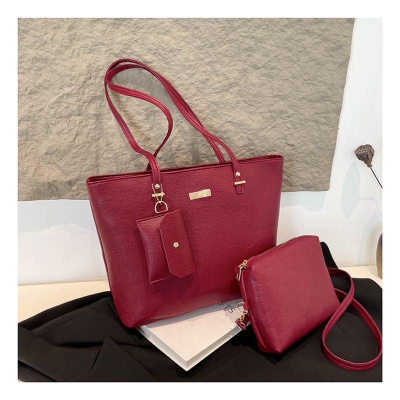Three-piece Bag, Simple and Large-capacity Spring New Fashion Commuter Handbag, Textured Shoulder Bag