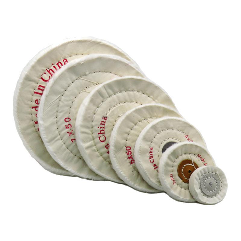 3/4/5/6/7/8" Wheels Buffing Polishing Wheel Cotton Lint Cloth Buffing Wheel Gold Silver Jewelry Mirror Polishing Wheel