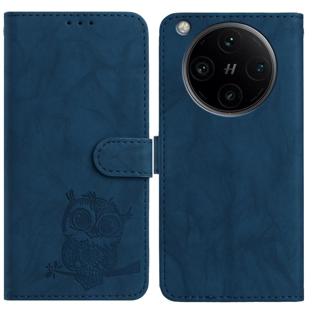 8-Color Owl Embossed Pattern Flip Card Design Wallet Case for Oppo A17 A18 A54 A58 A76 A77 Reno8,Reno8 Lite,Find X8 Pro,Find X5,Reno14 Pro...