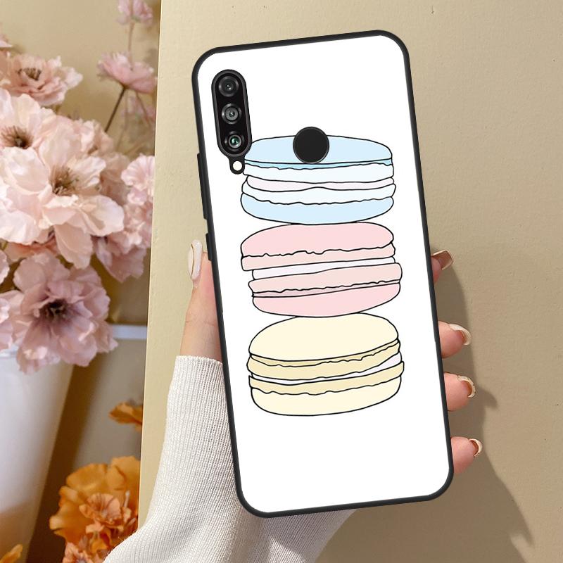 

Macarons Cake Dessert For Huawei Nova 10 SE 9 3i 7i 8i 11i 12i Y73 Y90 Y70 Y72 Y61 Y91 P60 Pro P40 P30 Lite Case Huawei Nova 11