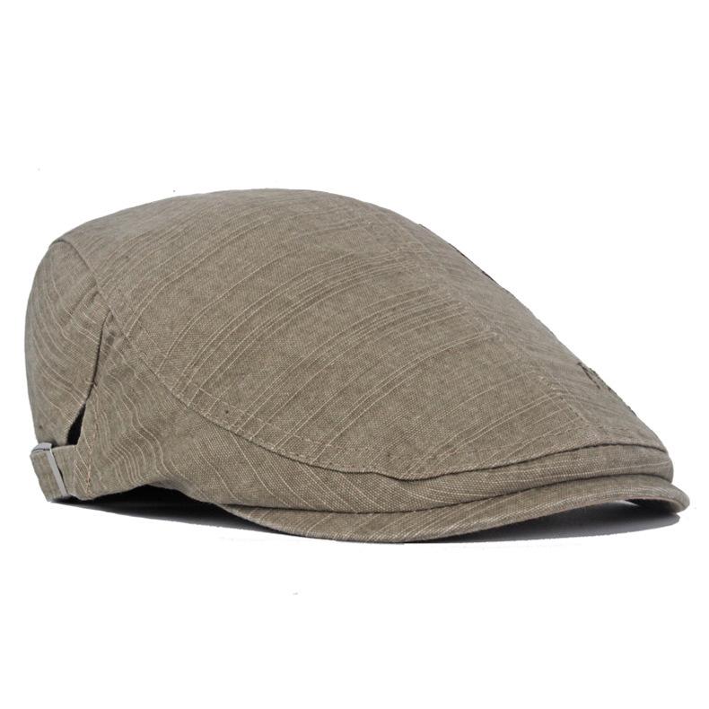 Frühling Sommer Baskenmütze Herren Baumwolle Zeitungsjunge Mütze Brief bestickt Forward Cap Outdoor Sonnenhut