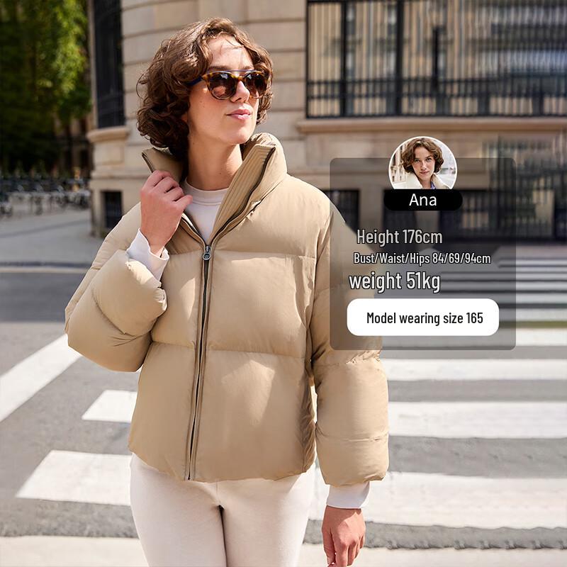 Tanboer Women's Short Goose Down Puffer Jacket