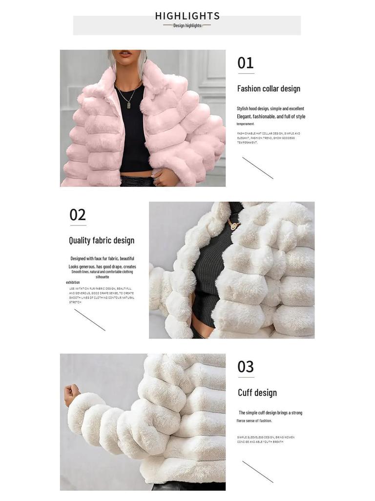 Neuer vielseitiger Kunstpelzmantel: Kurzer europäisch-amerikanischer Socialite-INS-Stil für Herbst/Winter