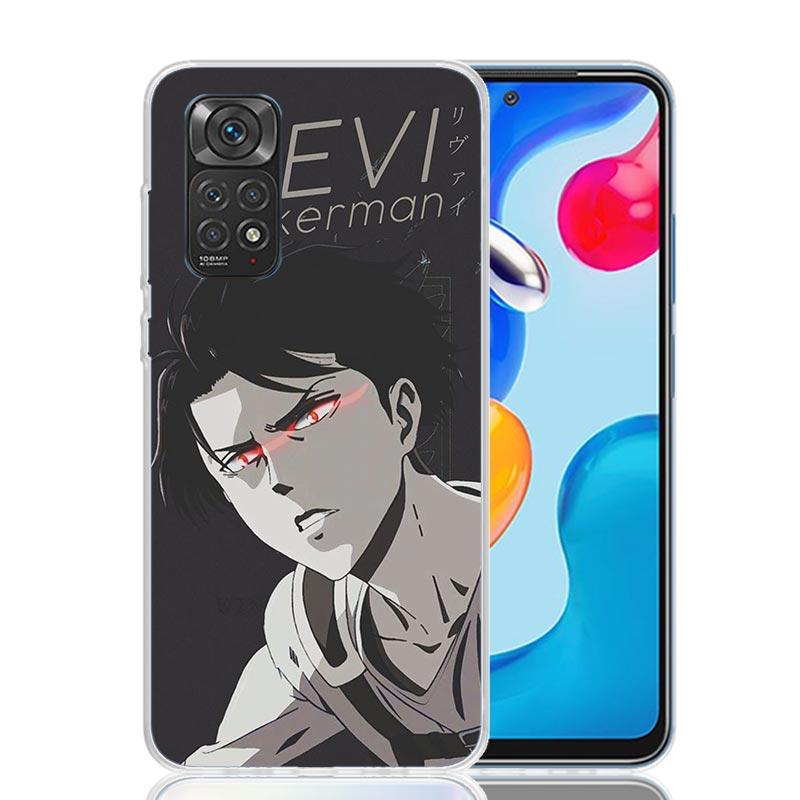 Attack-Titan Levi Phone Case For Xiaomi Redmi Note 15 14 13 12S 12 Pro Plus 11S 11E 11 11T 10S 10 Art Soft Pattern Cover Redmi N