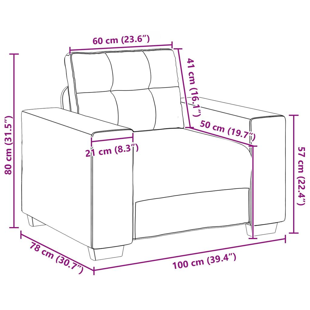 3 Piece Sofa Set Wind Red 221 x 80 x 80 cm Linen Blend Fabric