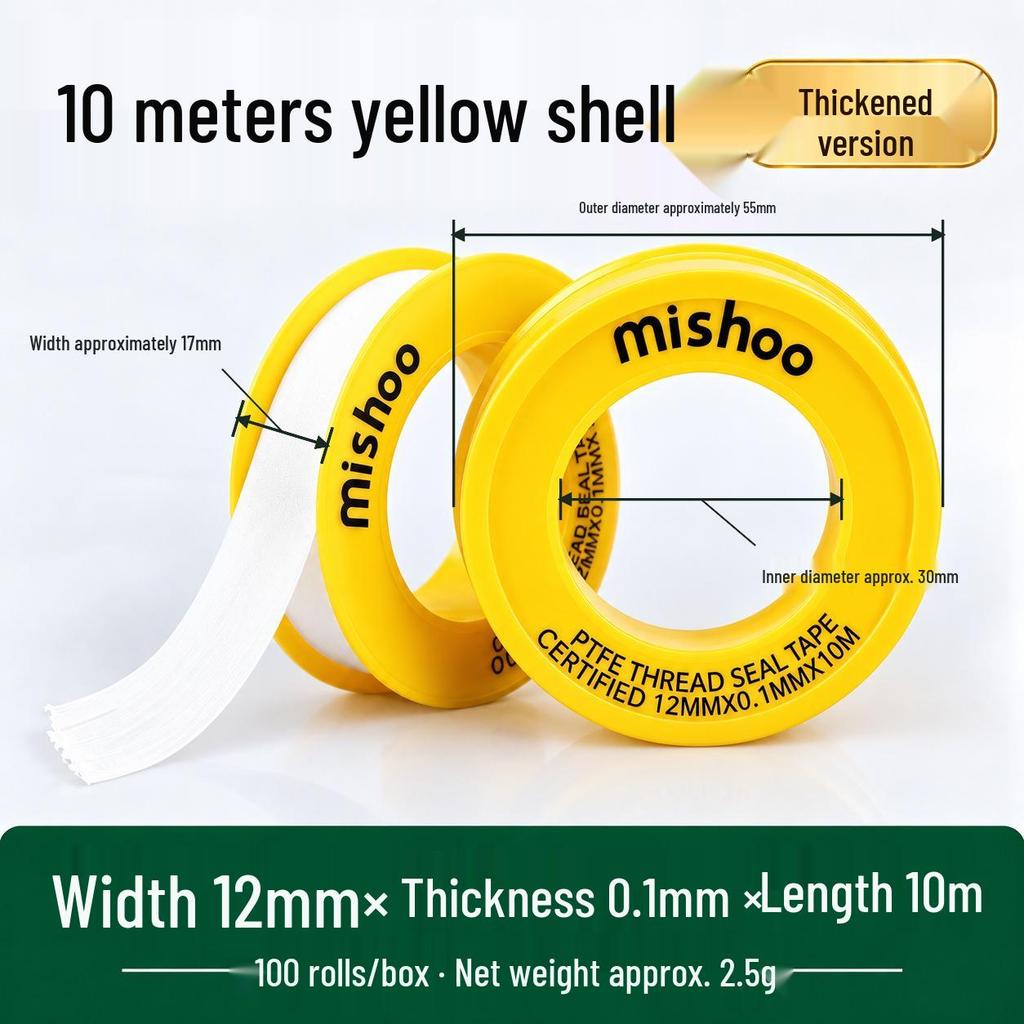 Polytetrafluoroethylene Water Pipe Seal Tape - Raw Rubber Belt & Water Glue Gift Set, Free Shipping