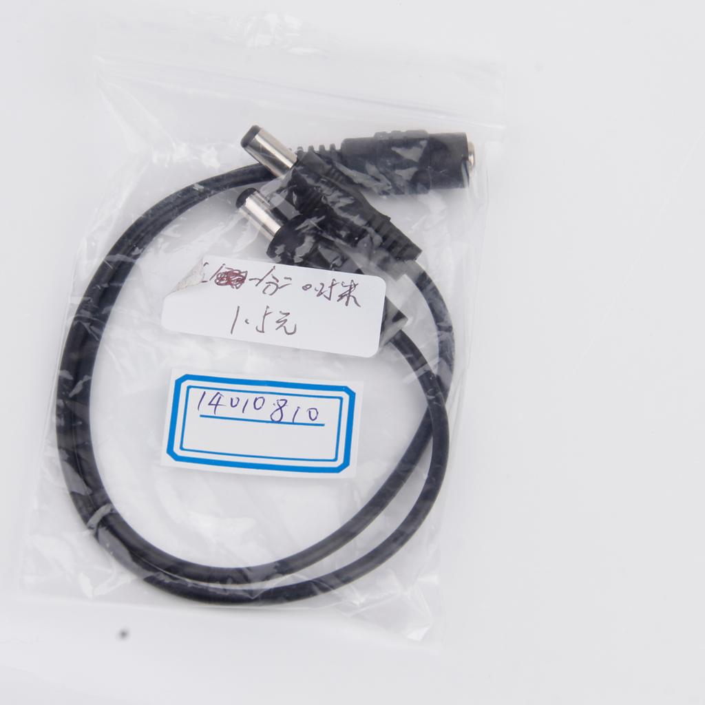 2pcs DC5.5 X 2.1mm 1 Female To 2 Male Plug Adapter Power Cable Adaptors