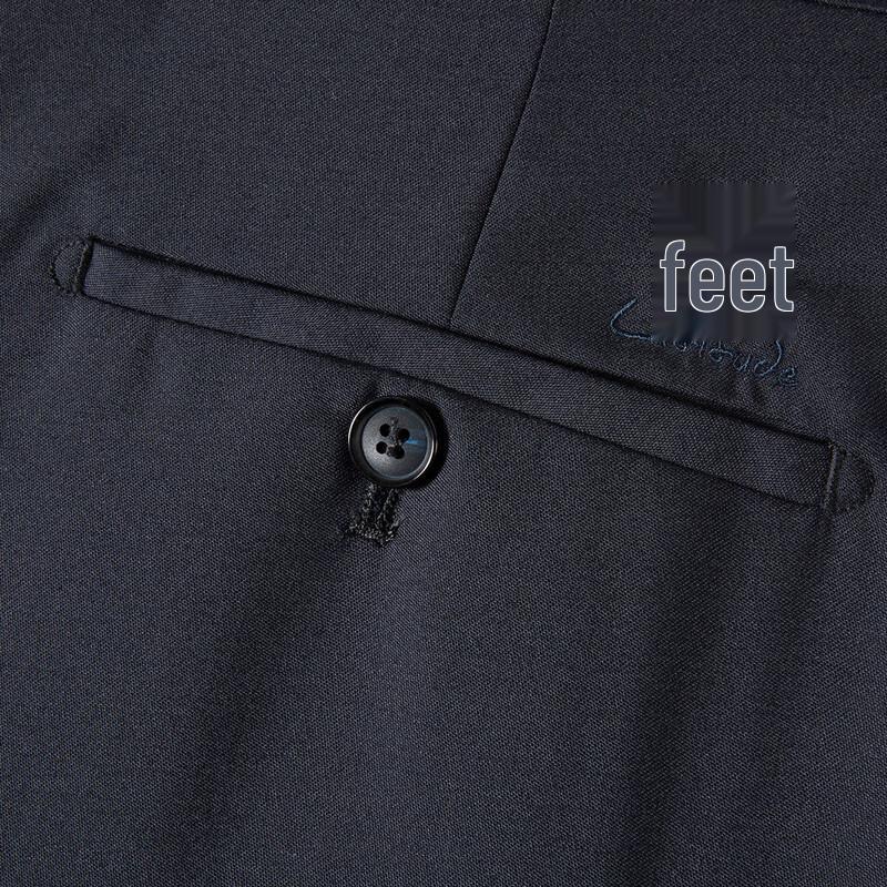 MONTAGUT Men's Worsted Wool Blend Straight-Leg Dress Pants