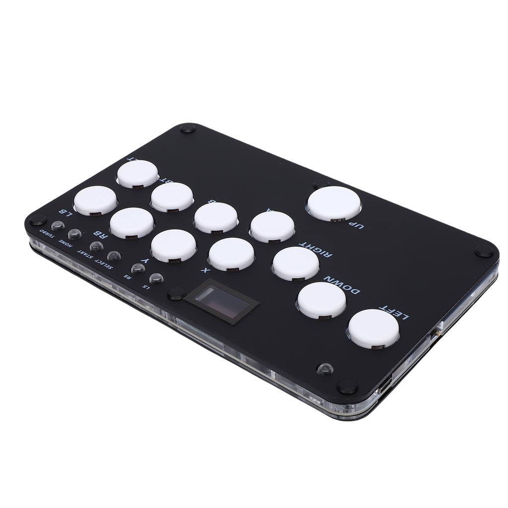 Fight Stick Fit for PS3 Game Console 12 Keys RGB Light Effects Low Latency Hot Swappable Fighting Game Controller