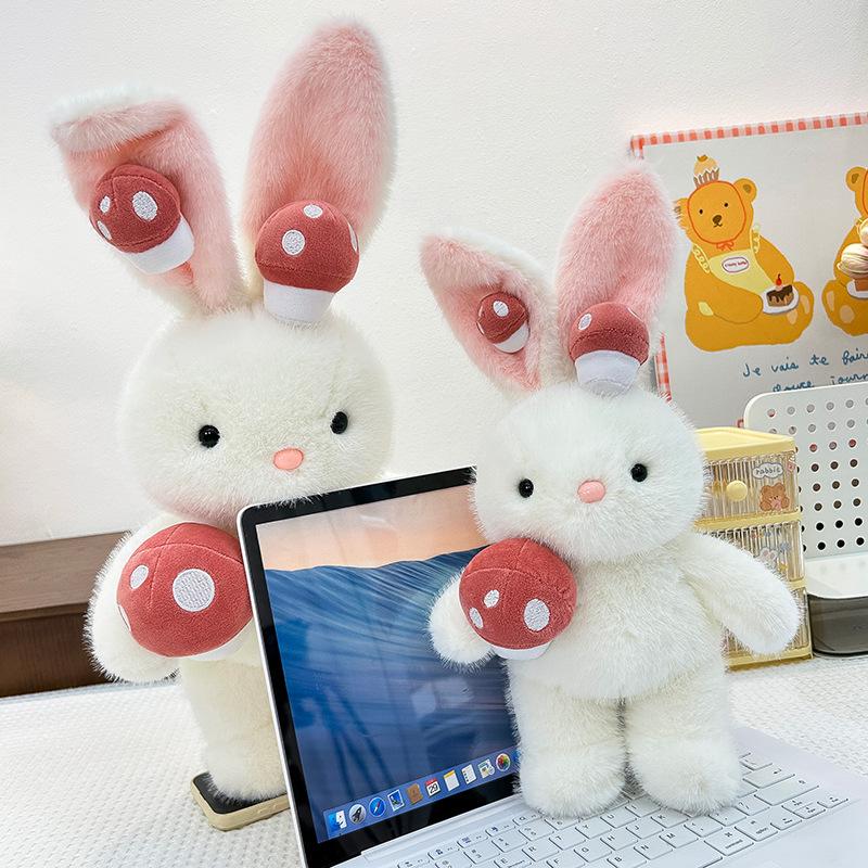 New Cute Mushroom Rabbit Plush Toy Rabbit Takes Mushrooms To Sleep with Doll Doll To Soothe the Doll Child's Birthday