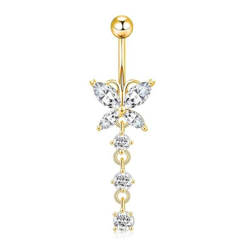 Simple Heart Navel Ring For Women Girls  Belly Button Rings Sexy Body Piercing Jewelry Exquisite Navel Ring Gifts