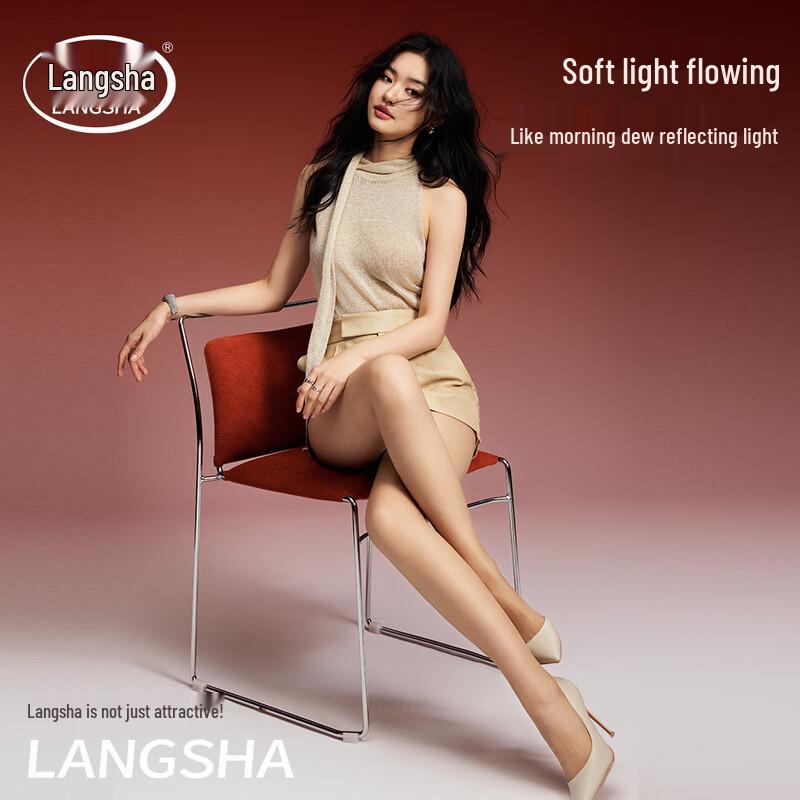 LangSha Women s Shiny T-Crotch Anti-Snag Pantyhose One Size