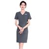 Women's Short-Sleeve Summer Waist-Cinching Workwear Dress for Jewelry Store or Salon