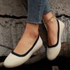 Fashion Spring Autumn New Outwear Solid Color Oversized Shallow Cut Shoes Women's Knitted Comfort Flat Shoes Sneakers Boat Shoes