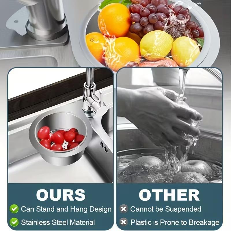 1-10PCS Swan Sink Filter Basket Stainless Steel Hanging Strainer for Kitchen Waste Disposal Faucet Drainage Basket