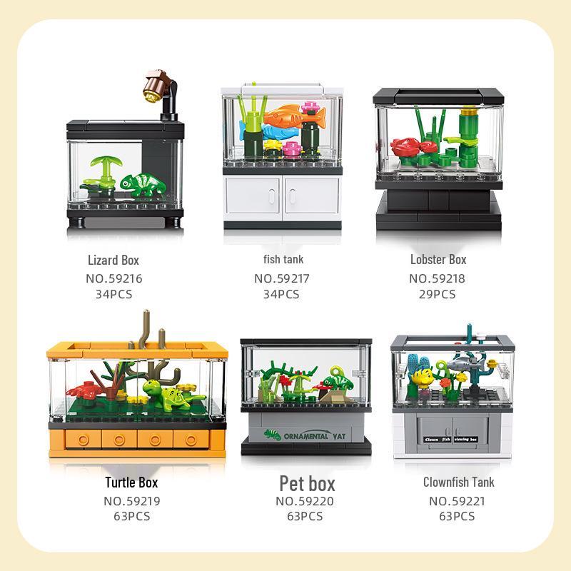 

Immortal Fish Tank: Chinese Building Blocks Ornament for Kids
