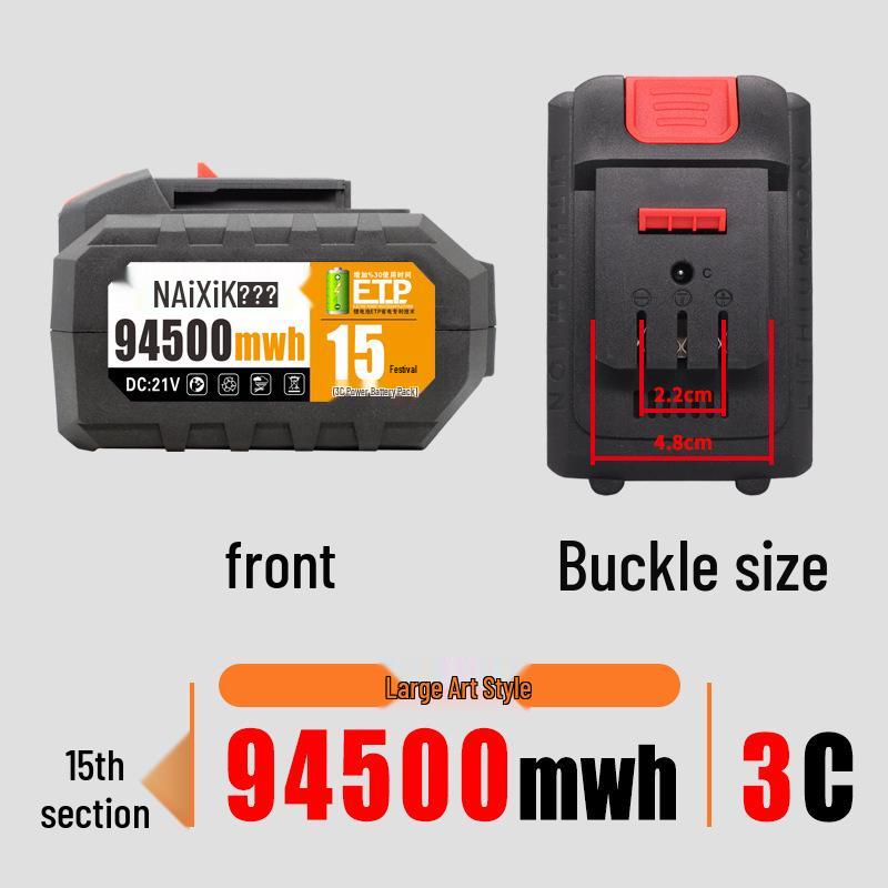 21V Electric Wrench Battery Compatible with Dayi Makita-Style Tools, Angle Grinder, Chainsaw, Lithium Battery