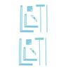 6Pcs Multifunctional Positioning Ruler Set Scrapbooking & Binder Bookbinding Tool for Journals & Photo Album